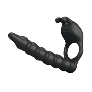 Blackney Anillo Vibrador para Doble Penetración - Negro