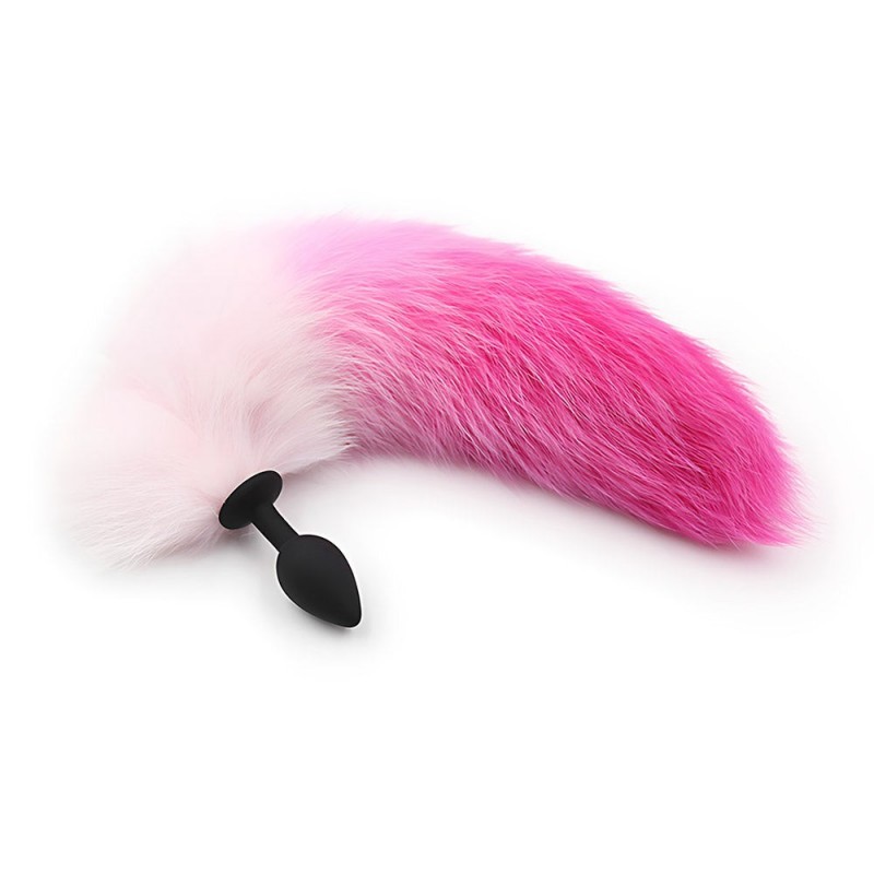 cola-de-zorro-fucsia-con-plug-de-silicona-45-cm