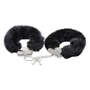 Esposas Metálicas Clásicas con Felpa SENS Negras
