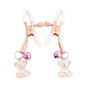 Pinzas Para Pezones con Cascabel y Osito SENS Rosa